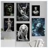 David Sculpture Lion  Marcus Aurelius Sculpture Lady Justice Posters Canvas Painting Print Wall Art Aesthetic Home Decor Cuadros