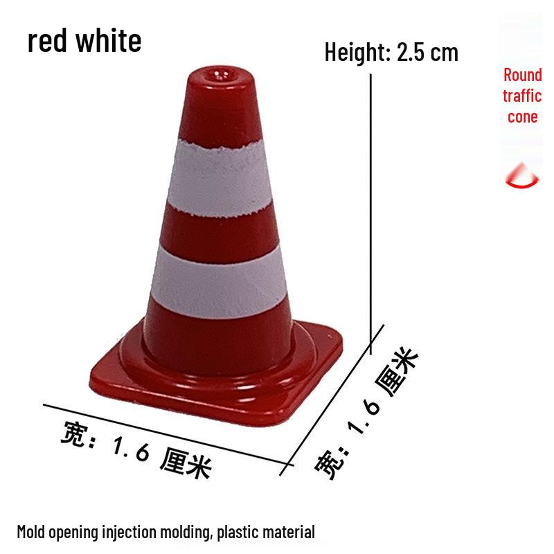 Traffic Cone & Sign Model Set: Scenes with License Plate, Traffic Light, and Speed Bump