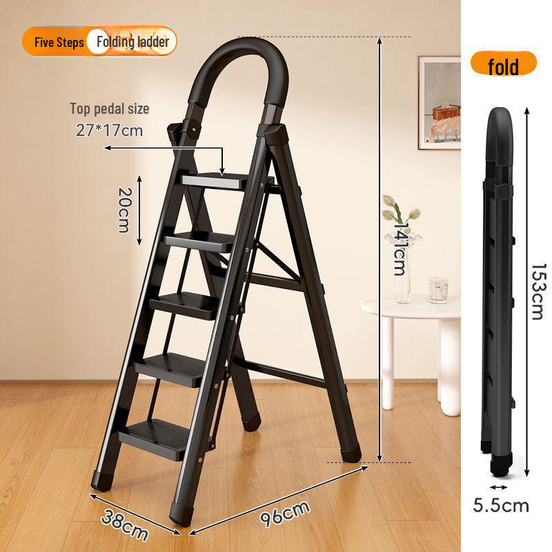 Multifunctional Folding Carbon Steel Ladder and Clothes Drying Rack