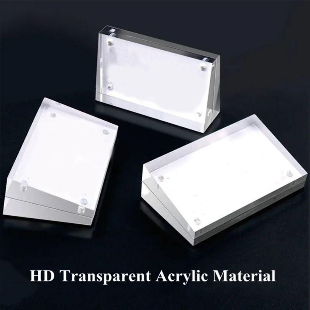 Acrylic Picture Frame Clear Sign Holder Stylish Card Tags  Home Decor