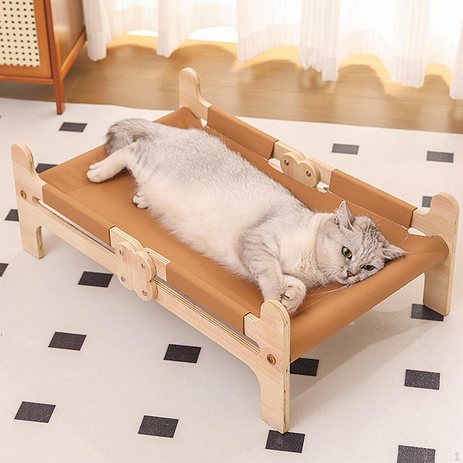 

Гамак-кровать для кошек Мебель Поднятая Легко устанавливаемый Диван Мягкий для сна Собака для комнатных кошек Собак коричневый