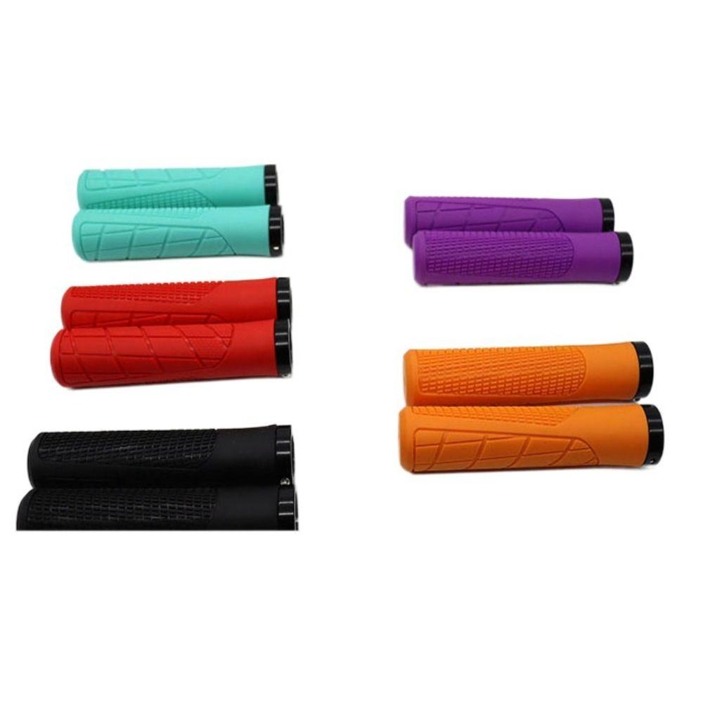 

2 PCS Soft Mountain Bike Lock on Handles Rubber Bicycle Accessories Mountain Bike
