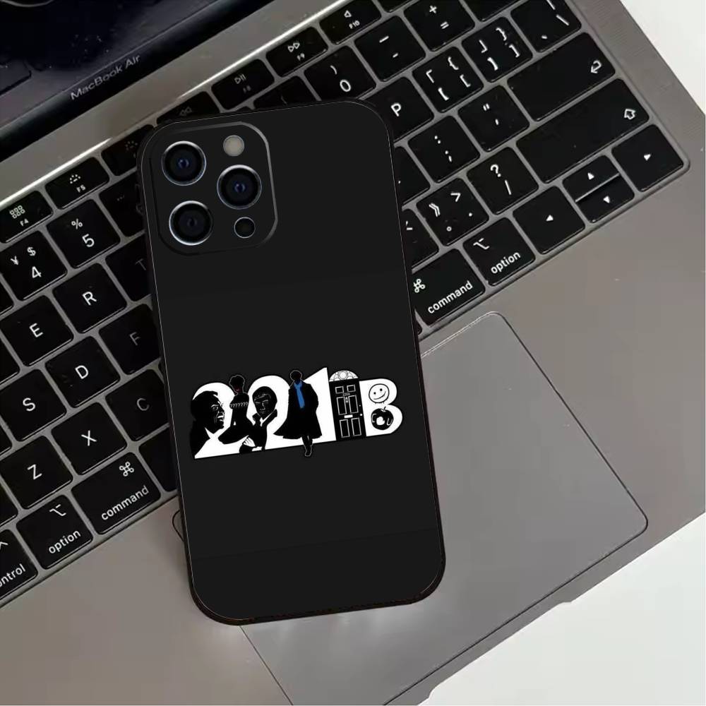 

221b S-Sherlock-Holmeses Phone Case For iPhone 17,16,15,14,13,12,11 Plus,Pro Max,XS,Soft Silicone Black Cover iPhone17