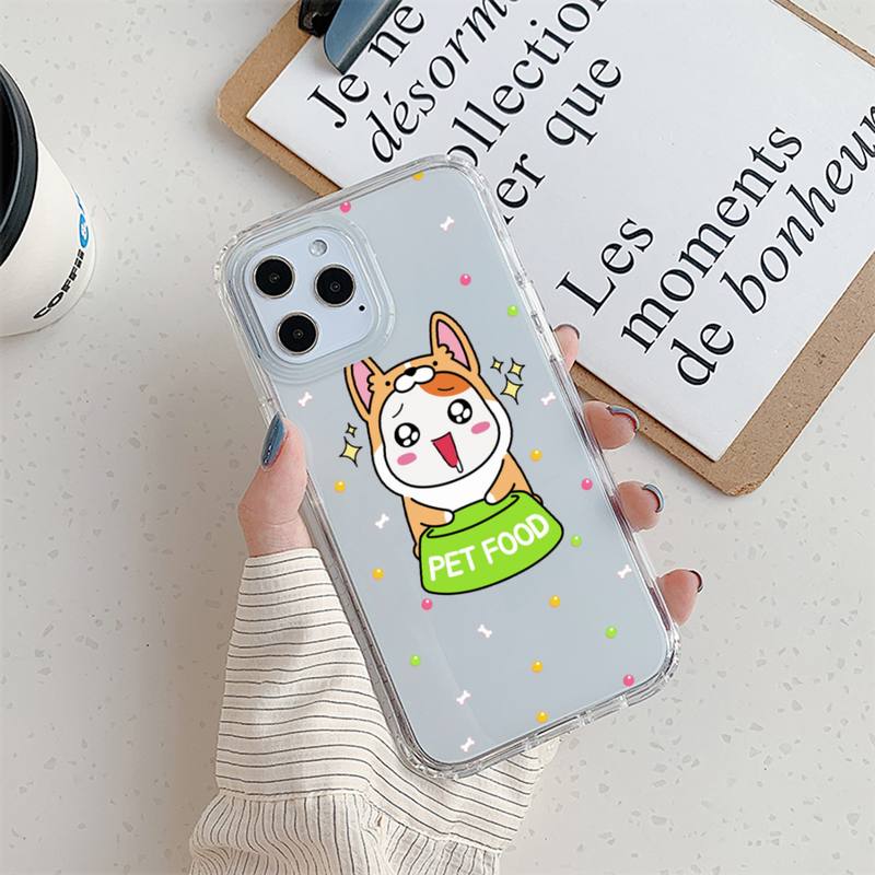 Oruchuban Ebichu Etui na telefon dla iPhone 11 12 Mini 13 14 Pro XS Max X 8 7 6s Plus 5 SE XR Przezroczysta obudowa