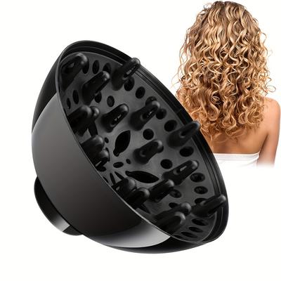 Universal Hair Diffuser Attachment for Blow Dryers, Curly Hair Styling Tool, Unscented, No Electricity or Battery Needed