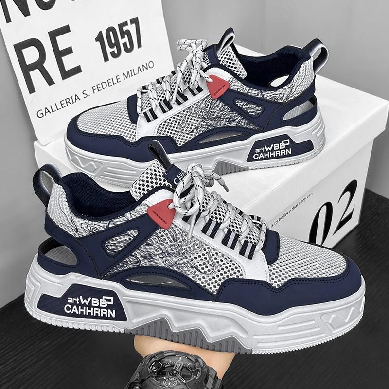 

2024 Новые весенне-осенние мужские повседневные сетчатые дышащие спортивные туфли Классические красные универсальные кеды размер 39-44 44