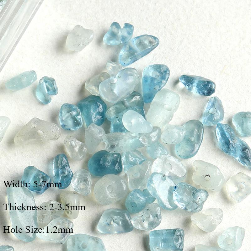 Naturstein citrin akvamarin månesten knuste løse perler diy tilbehørsmaterialer armbånd halskjede perler