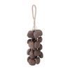 Handmade Natural Shell Wind Chime Composed of 24 Natural Nutshell Yoga Meditation Instrument Shell Shaker Indoor