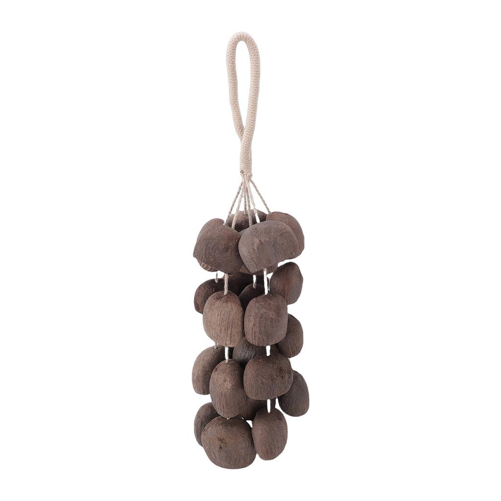 Handmade Natural Shell Wind Chime Composed of 24 Natural Nutshell Yoga Meditation Instrument Shell Shaker Indoor