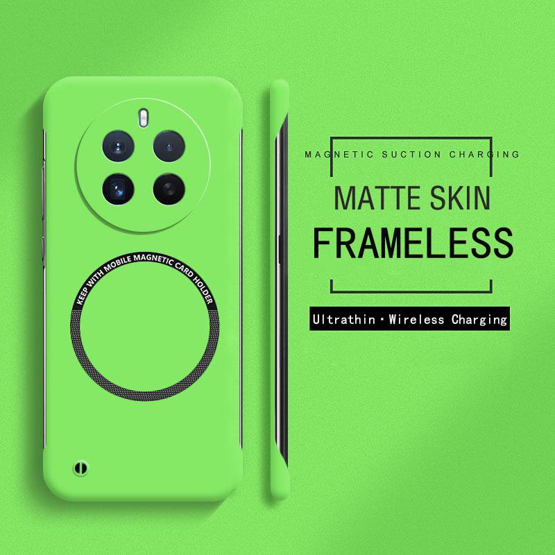 

Безрамный магнитный ультратонкий чехол Magsafe для Huawei Honor X9A 50 70 90 100 200 Pro с беспроводной зарядкой, жесткая матовая задняя крышка из ПК for Honor 200 Pro зелёный