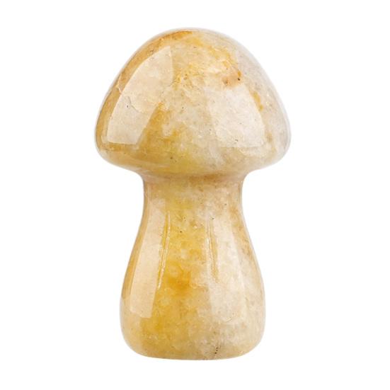 Mini Mushroom Gemstone Sculpture Cute Natural Healing Stone Polished Mushroom Figurine for Home Crafts Flower Pot Decor Gifts for Women Men