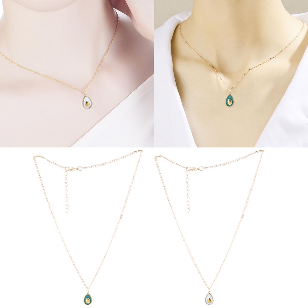 Trendy Avocado Pendant Necklace Sturdy Alloy Choker Small Charm Fashion Accessory for Stylish Outfits Symbolic Gift