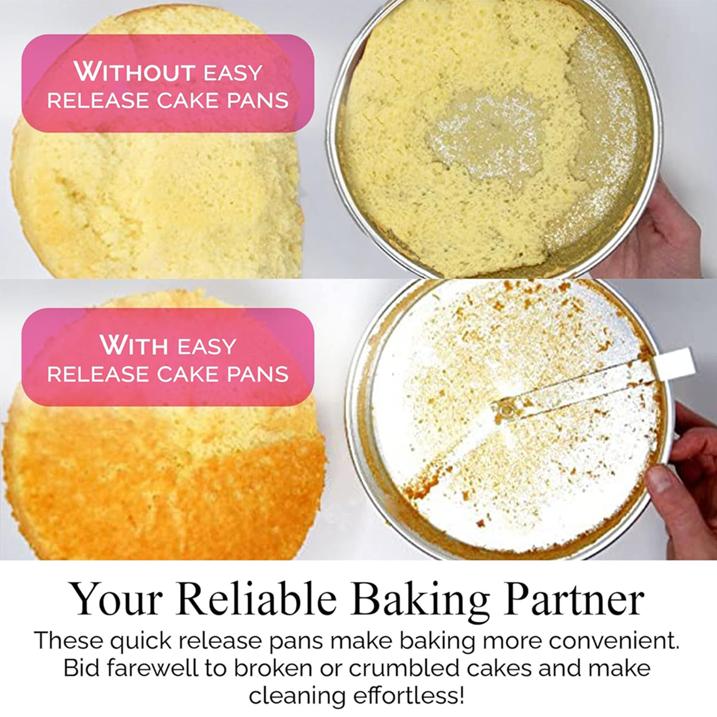 9 Inch Round Cake Tin With Built-in Swivel Easy Release Cake Pan Non-Stick Baking Tray For Layer Cake Easy To Clean Bakeware