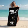 Personalized "Shadow Warrior Emblem" Beach Towel Microfiber Beach Towel Thin Absorbent for Beach Swimming Yoga Bath Sports. 091063