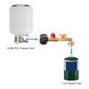 Practical Propanes Grills Adapter Quick Connecting Fitting with Pressure Gauge Metal Propanes Grills Fitting for Cooking