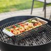 Leakage Hole Design Grilling Plate Double Handle Frying Food Holding Pan BBQ Tray  Seafood