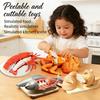 Kids Cutting Food Pretend Kitchen Toys Simulated Seafood Disassembly Crab/Tuna/Turkey Set Educational Role Play Gift Girls Toys