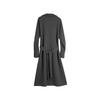 ELLE French Minimalist Elegant Two-Piece Dress With V-Neck Long Sleeves Women dress Dark-Gray EL49588
