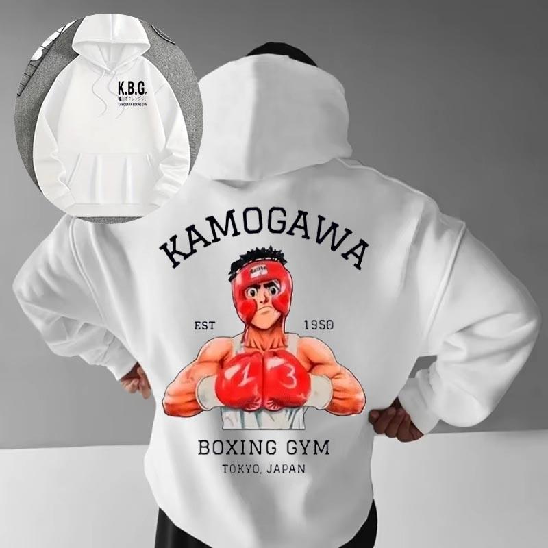 Autumn/Winter Anime Hajime No Ippo Kamogawa Boxing Gym 100% Cotton Sweater Hoodie Men and Women Makunouchi Takamura KGB Clothing