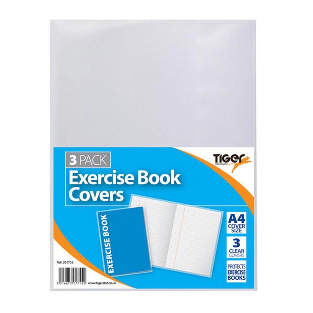Tiger Stationery 3 X A4 Exercise Book Covers