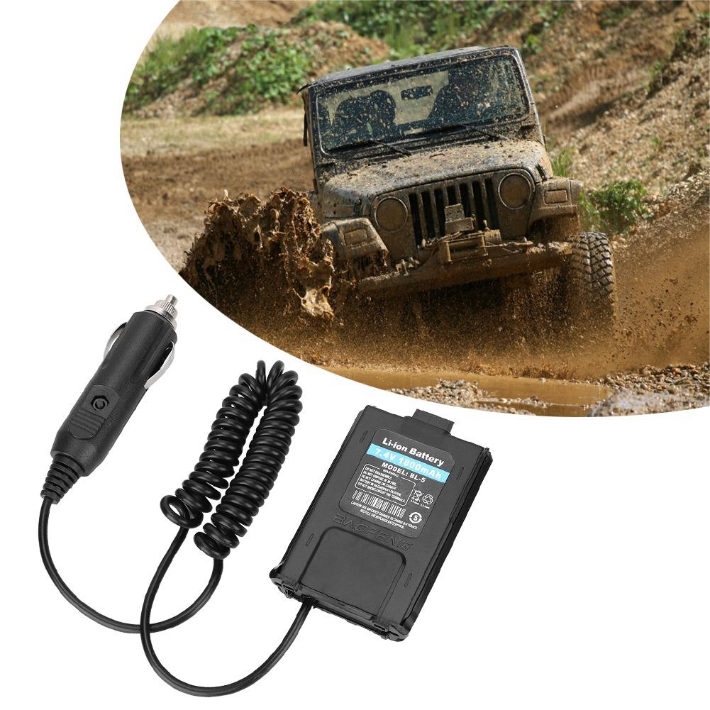 12V Car Charger Adaptor for Baofeng UV 5R Radio Walkie Talkie Car Battery Eliminator