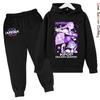 KPop Dämonenjägerinnen Hoodie Trainingsanzug Charakter Hoodie HD Druck Herbst Kinder Hoodie Set Dünnes Fleece Hoodie Set Polyester