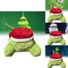 Cozy Plush Green Monster Grinch Pillow Christmas Holiday Decorative Cushion For Home Use
