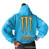 Mens Hooded Sweatshirt With Demon Print Loose Fit Warm Winter Casual Streetwear