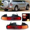 Compatible for Mitsubishi Pajero Montero V73 V75 V77 2001 2002 2003 Car Rear Bumper Brake Light Tail Turn Signal Reflector Lamp With Bulb(2pcs