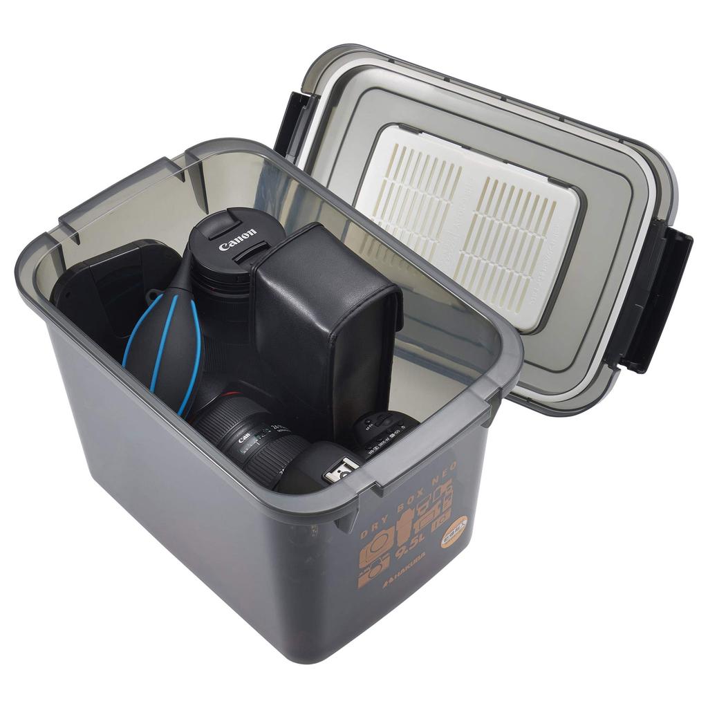 HAKUBA Dry Box NEO Smoke Storage Made In Mold and Moisture Includes Desiccant 9.5L KMC-40 Moisture-Proof Case, Japan, Stackable, Preventive,