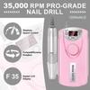 35000rpm Nail Drill Machine Professional Lathe Nail Milling Cutter Rechargeable Nail Art Electric Sander Motor Polisher