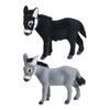 Donkey Ornament Artificial Fur Vivid Look Animal Crafts Miniature Figurine Decoration