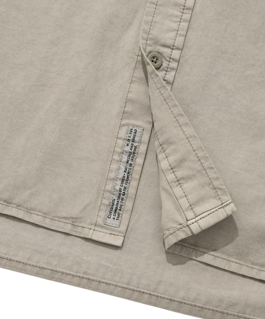 COVERNAT Pocket Dyed Shirt Light Gray