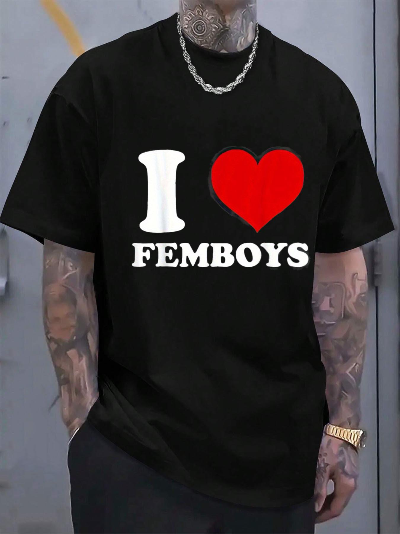 

Unisex Casual T-Shirt Made of 100% - Features a 100% FEMBOYS Graphic with a Red Heart Design S