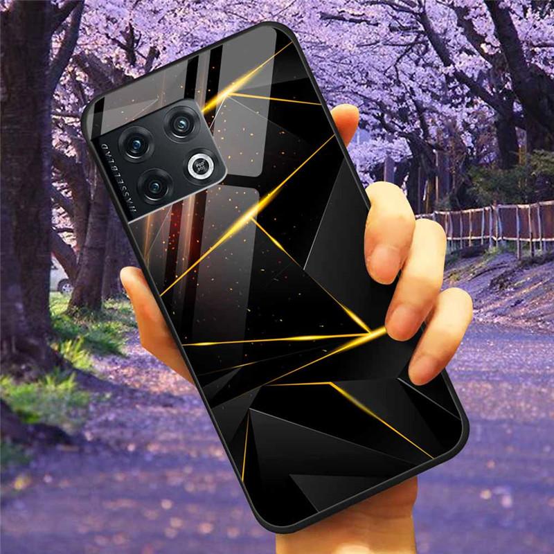 Für OnePlus 10 Pro 5G Hülle 6,7'' Gehärtetes Glas Sternenmarmor Harte Rückseite für One Plus 10Pro Funda Capa Oneplus10pro Coque