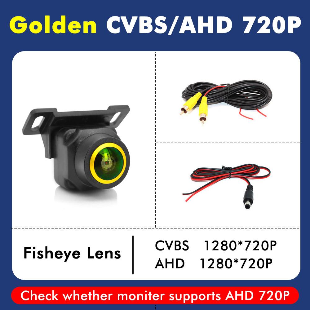 Smartour Parking New CVBS Switch AHD 720P Car Rear View Camera 170 Degree Fisheye Golden Len Front View for Focus Toyota Kia BMW