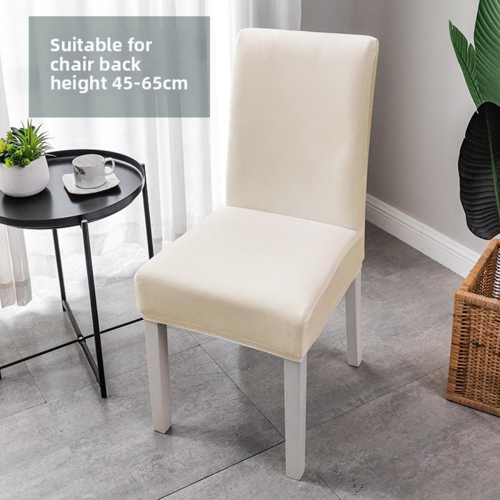 High Back Stretch Elastic Solid Color Chair Cover Full Coverage Thickened for European American Style