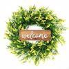 Lavender Flower Wreath Indoor Outdoor Artificial Lifelike Appearance for Fireplace Mantel