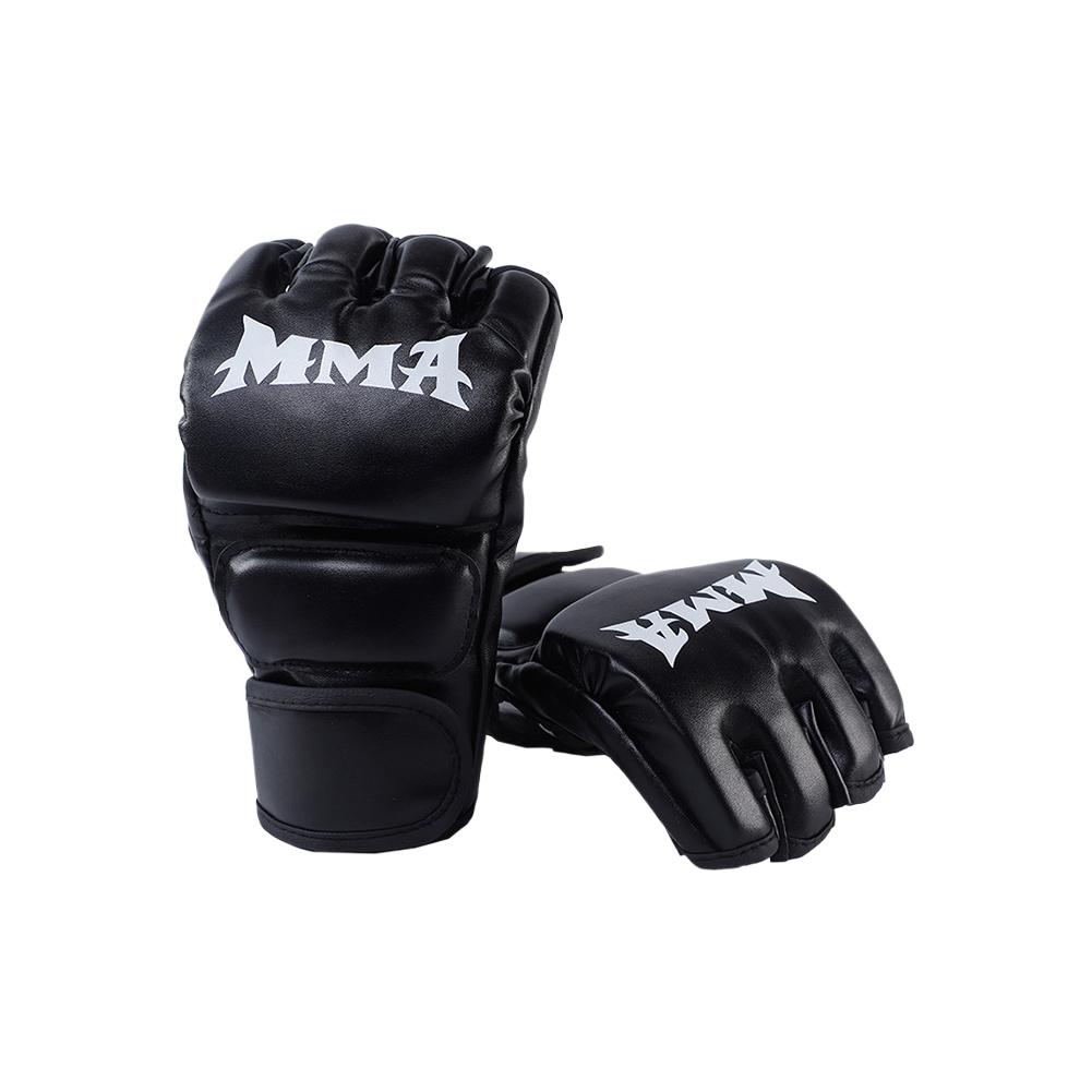 Professional Boxing Training Gloves Half Finger Leather Cushion for Adult Sanda Boxing Training Sandbag Knuckles