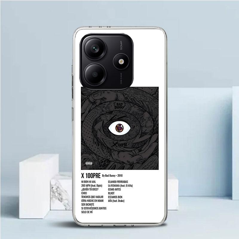 Bad Bunny X100pre Soft Cover for Xiaomi Redmi Note 15 14 13 12 Pro Plus Phone Case 14S 11S 11T 11E 10S 10 4G Pattern Shell Redmi