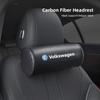 Car Seat Headrest Auto Carbon Fibre Neck Pillow For Volkswagen GTI Golf 6 7 8 Polo VW R-Line CC Passat Tiguan T-ROC Arteon  Taos