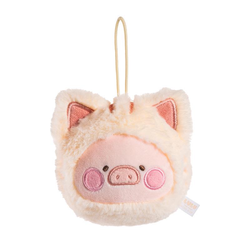 LULU Pig Plush Pendant - Cartoon Bag Charm & Decompression Keychain