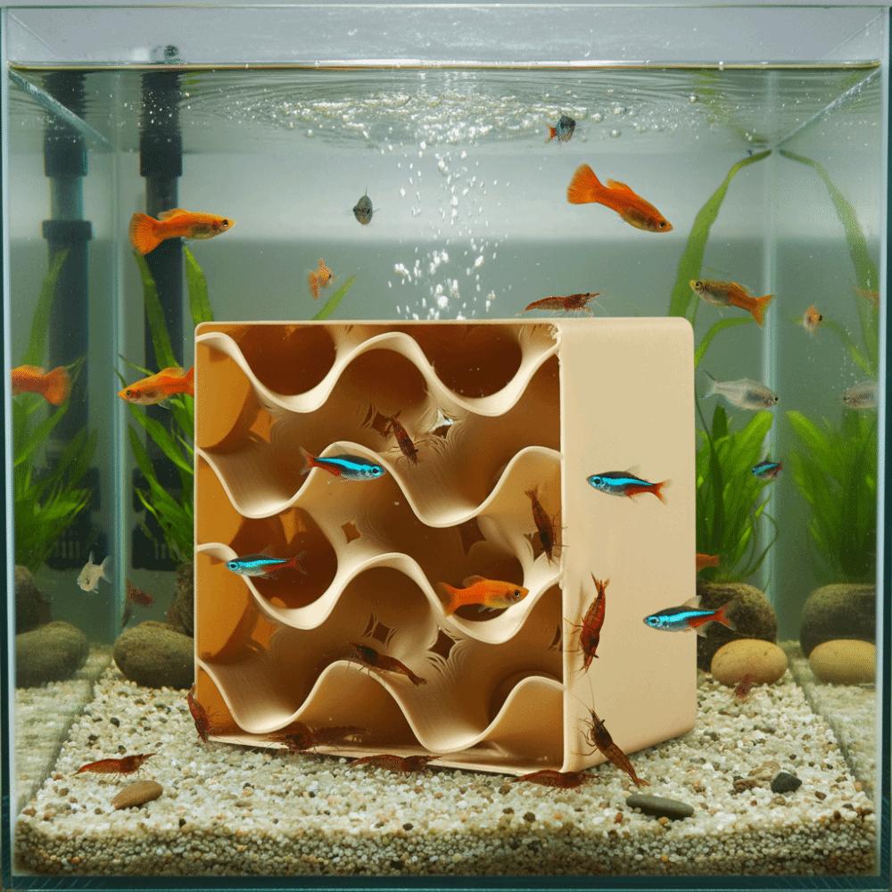 3D-gedruckte Aquarienhöhle Unterschlupf Natürliche Optik Kunststoff Garnelenversteck Ausgehöhlte Fischbehälterdekorationen