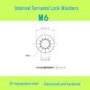 M3-M30 Blackened 65 Manganese Steel Multi-Tooth Inner Lock Washer (GB861.2)