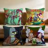 Anime F-Futurama Cushion Cover Home & Car Multi-Scene Pillow Cover - Reversible, Soft & Durable for Daily Use