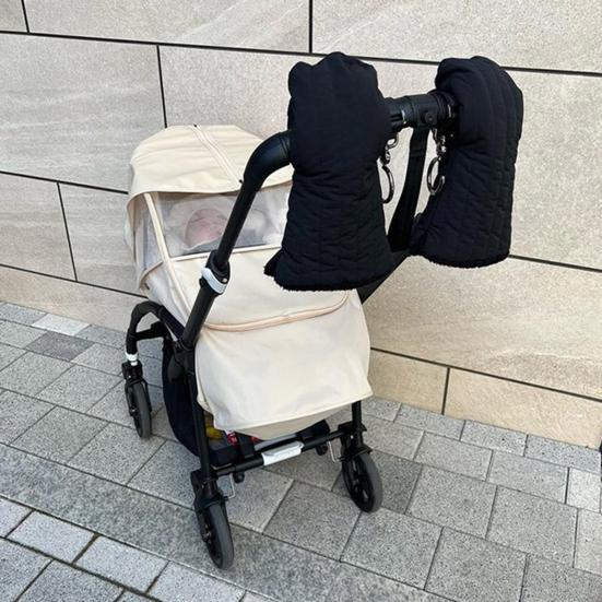 Luvas de Carrinho de Inverno Impermeáveis Quentes Manguito de Mão para Clima Frio à Prova de Vento Universais Mitones com Forro de Pelúcia para Bebê Pais Passeios Compras