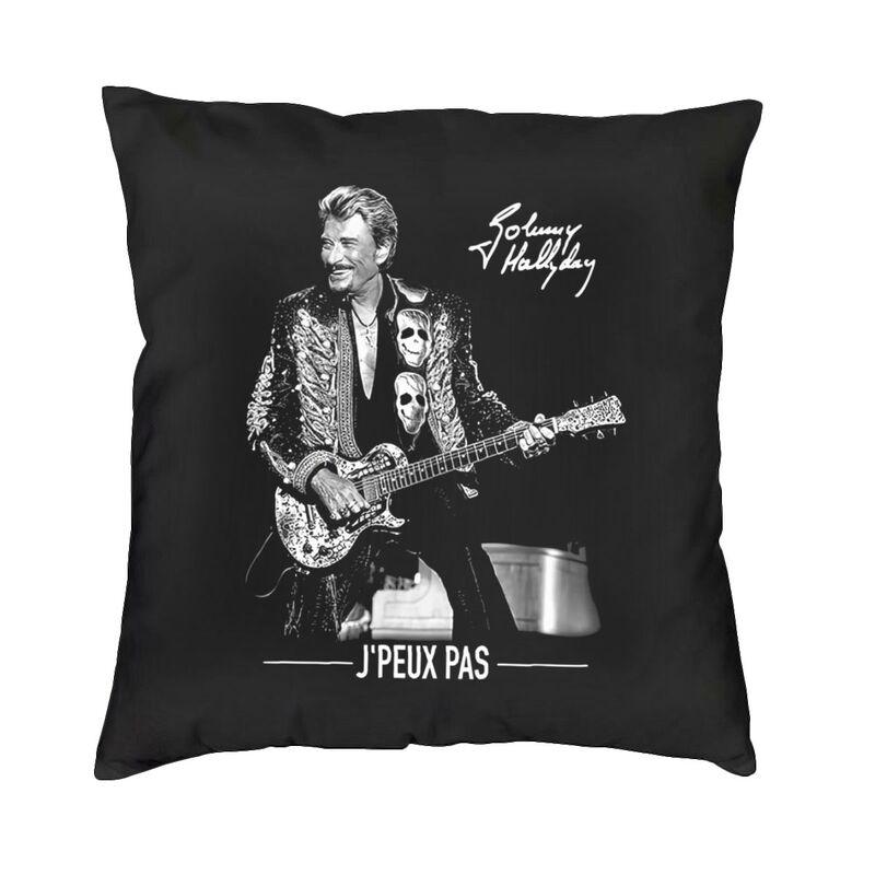 Motorcycle Johnny Hallyday Pillow Case Xcm Decorative French Rock Singer Modern Cushion Cover Soft Pillowcase