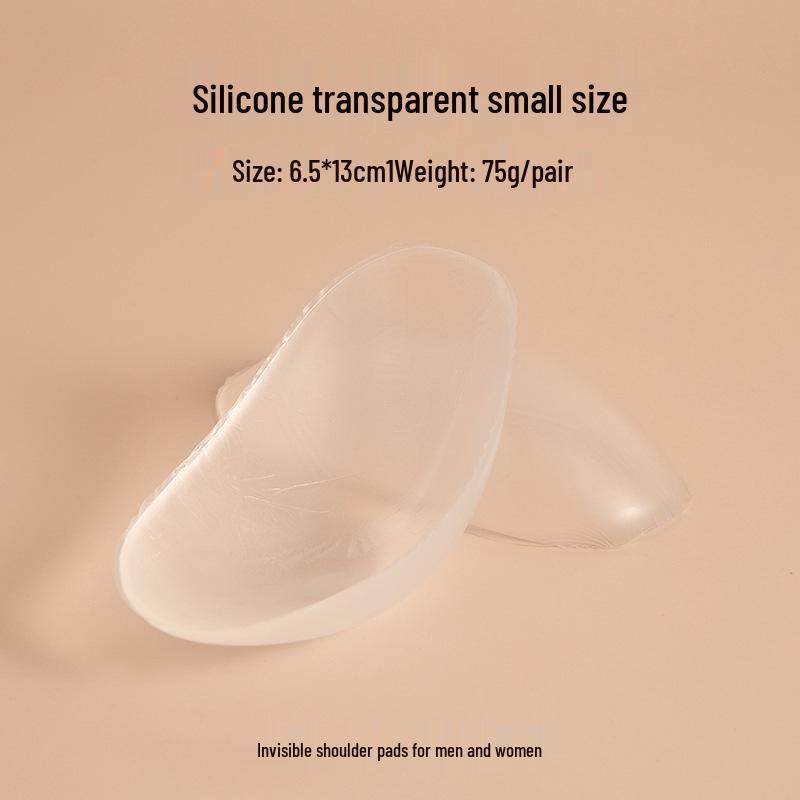 In-Stock Self-Adhesive Silicone Shoulder Pads: Anti-Slip, Invisible, Unisex Sponge Pads for Narrow Shoulders.