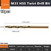 1pc/10pcs 1mm-14mm HSS M35 Cobalt Coated Twist Drill Bit Set Core For Wood Metal Hole Cutter Stainless Steel Wood Metal Drilling