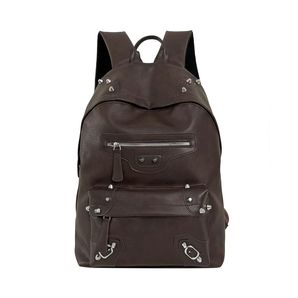 Schulranzen Rucksack für Männer und Frauen Pendeln Große Kapazität Leicht Rock Wind Nieten Wasserdicht Reise Rucksack High School College Tasche